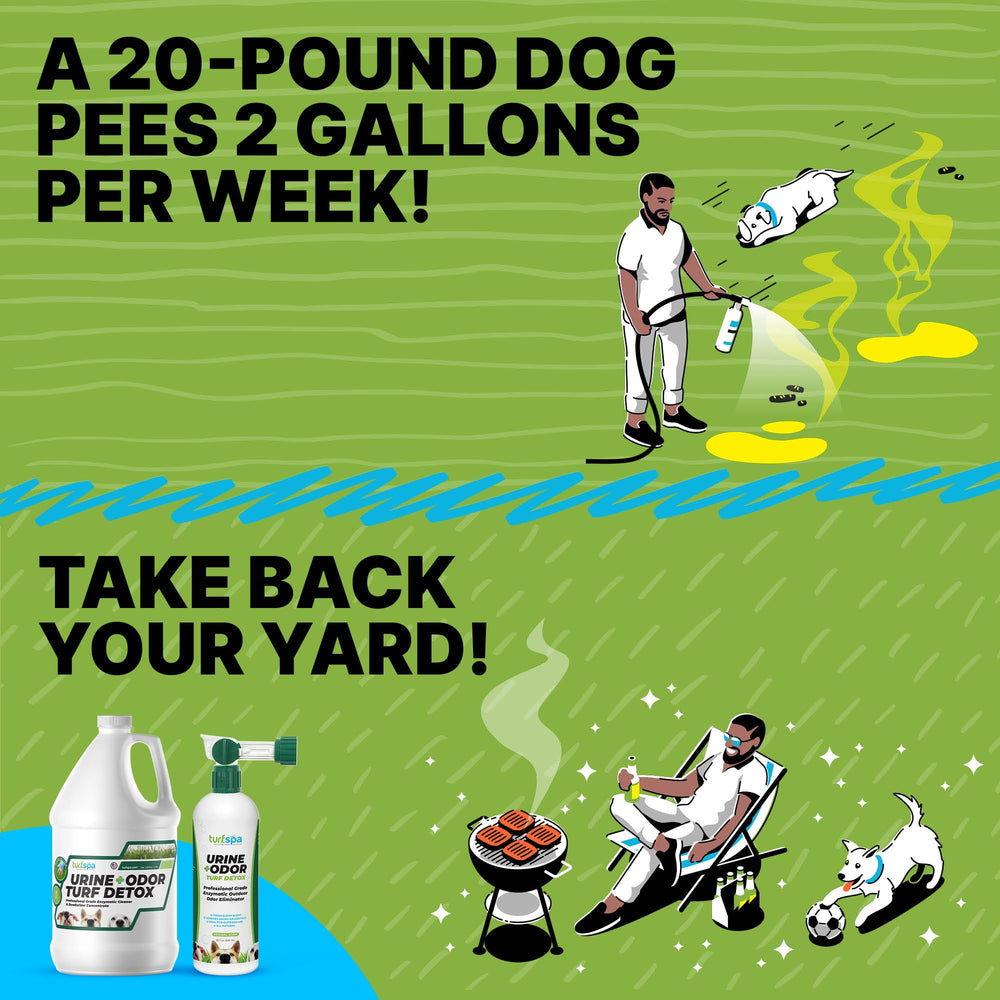 TurfSpa odor elimination for kennels and patios with a fresh natural scent.