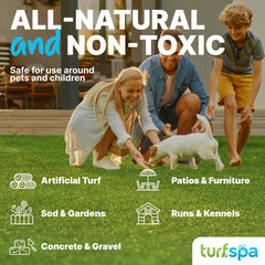 TurfSpa Detox odor-neutralizing action reduces lingering outdoor odors after use.