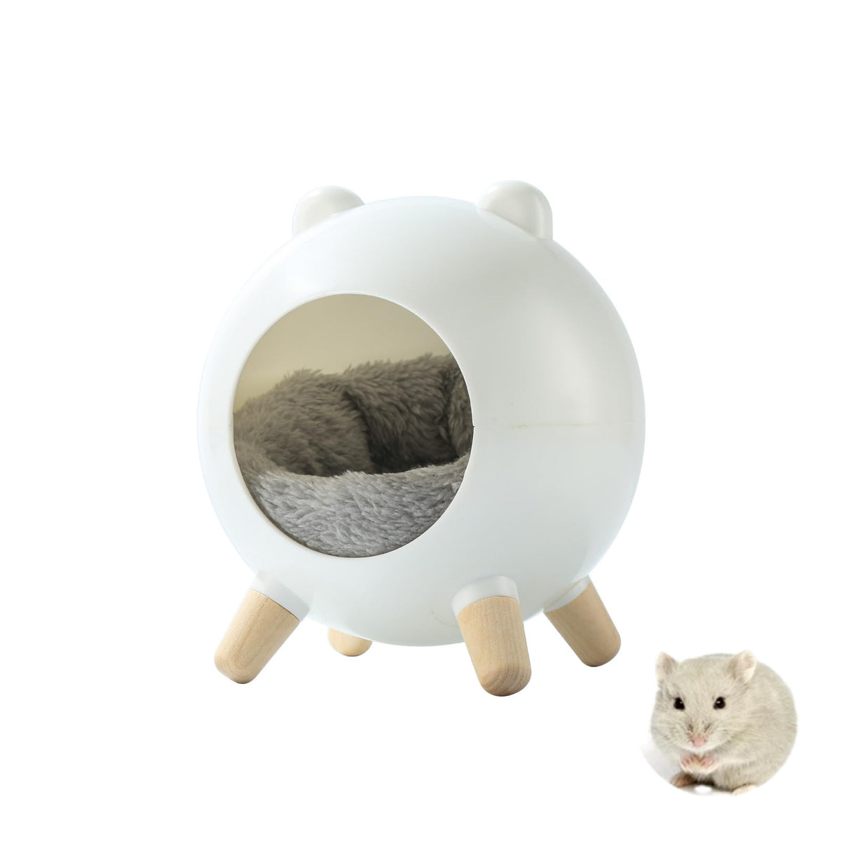 TUTU&LELE hamster hideout round sphere provides a cozy, safe resting space