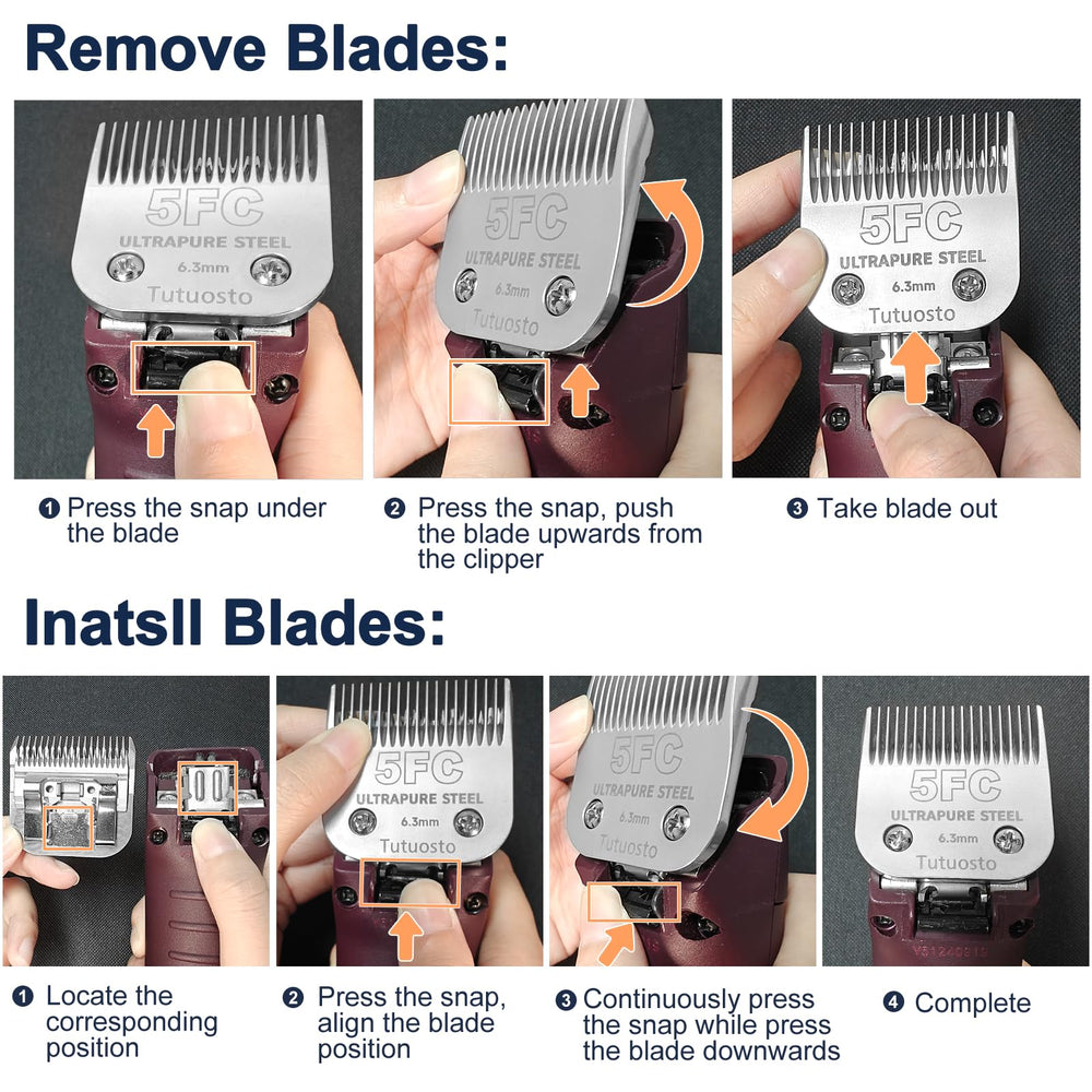 Tutuosto 5FC blade compatibility with Andis/Wahl/Oster clippers