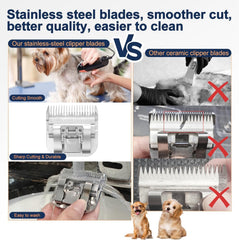 Tutuosto clipper blades compatibility with Andis Wahl Oster models for versatile grooming.