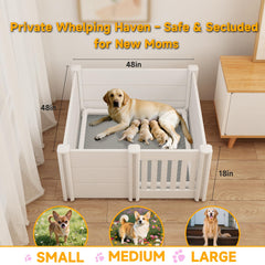 Tuxun Whelping Box adjustable door panel enables caregiver access