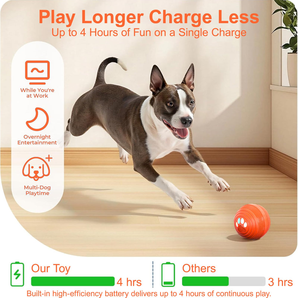 TVM Interactive Dog Ball orange waterproof shell for outdoor use