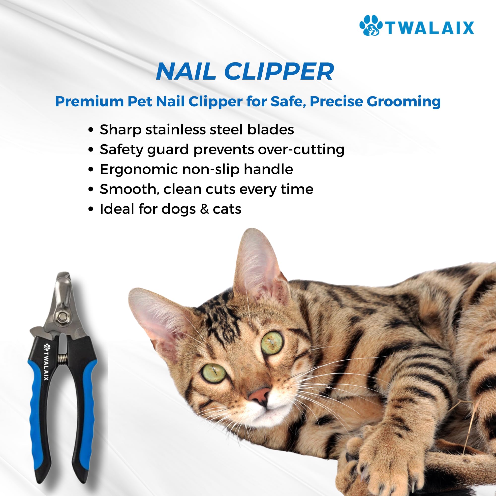 TWALAIX nail file smooths edges to prevent scratching.