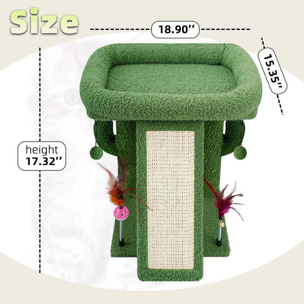 TWDEPART cactus cat tree tower hanging balls promote engaging play throughout the day