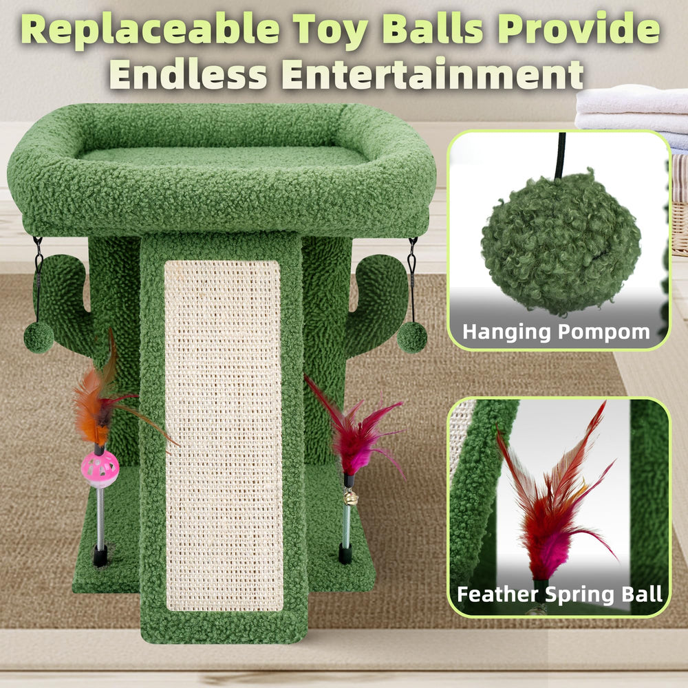 TWDEPART cactus cat tree tower durable materials for long lasting pet furniture