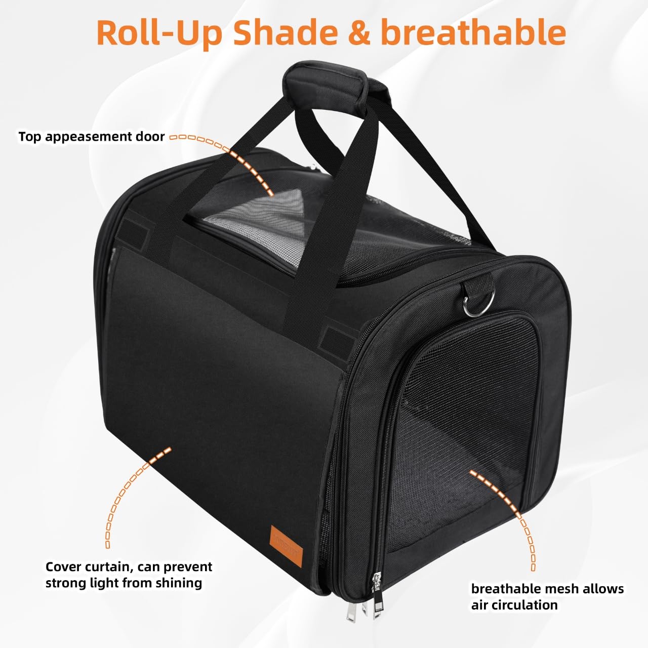 TWDEPART carrier features reinforced Oxford fabric for durable, scratch-resistant travel.