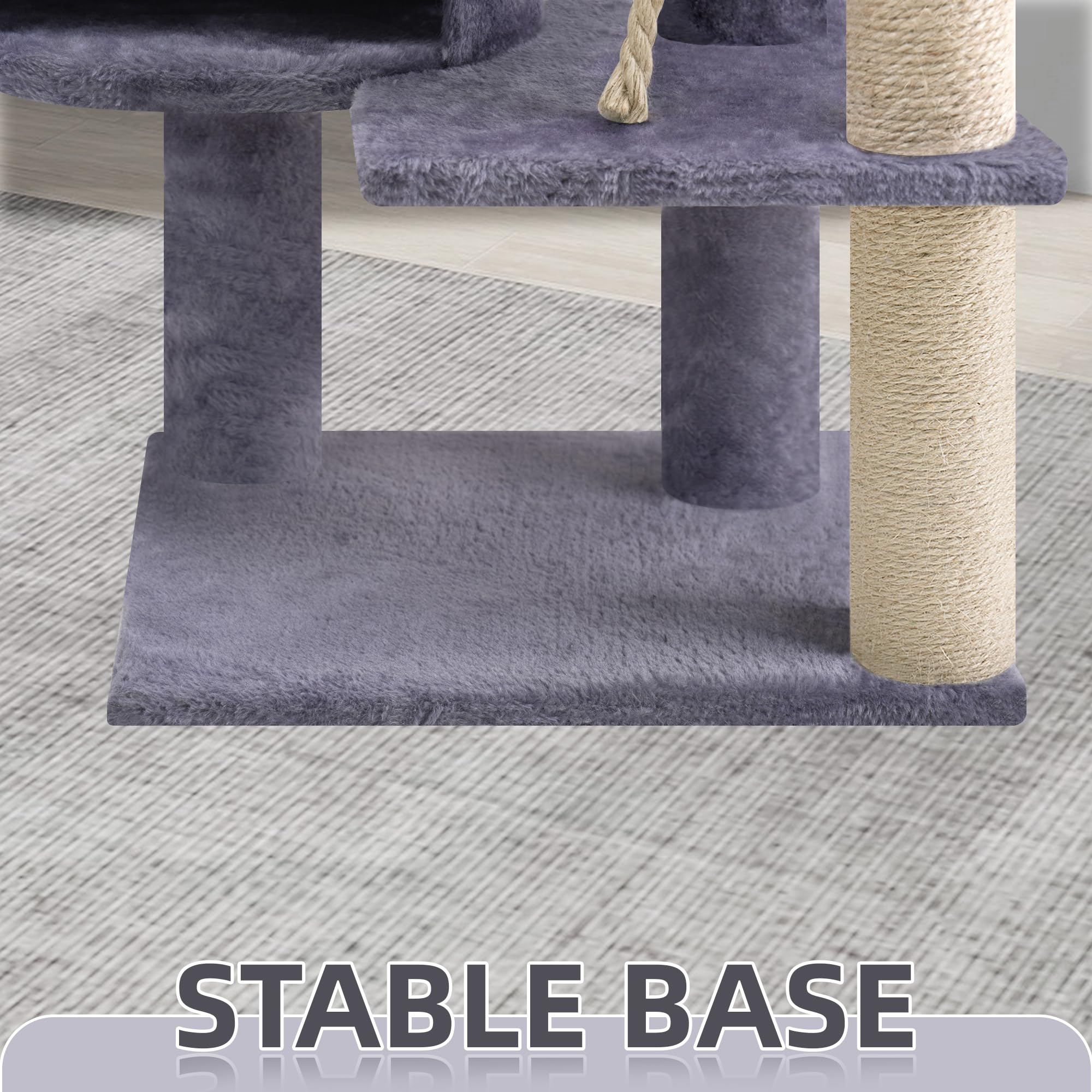 TWDEPART cat tree hammock provides a cozy lounging spot for relaxed naps.