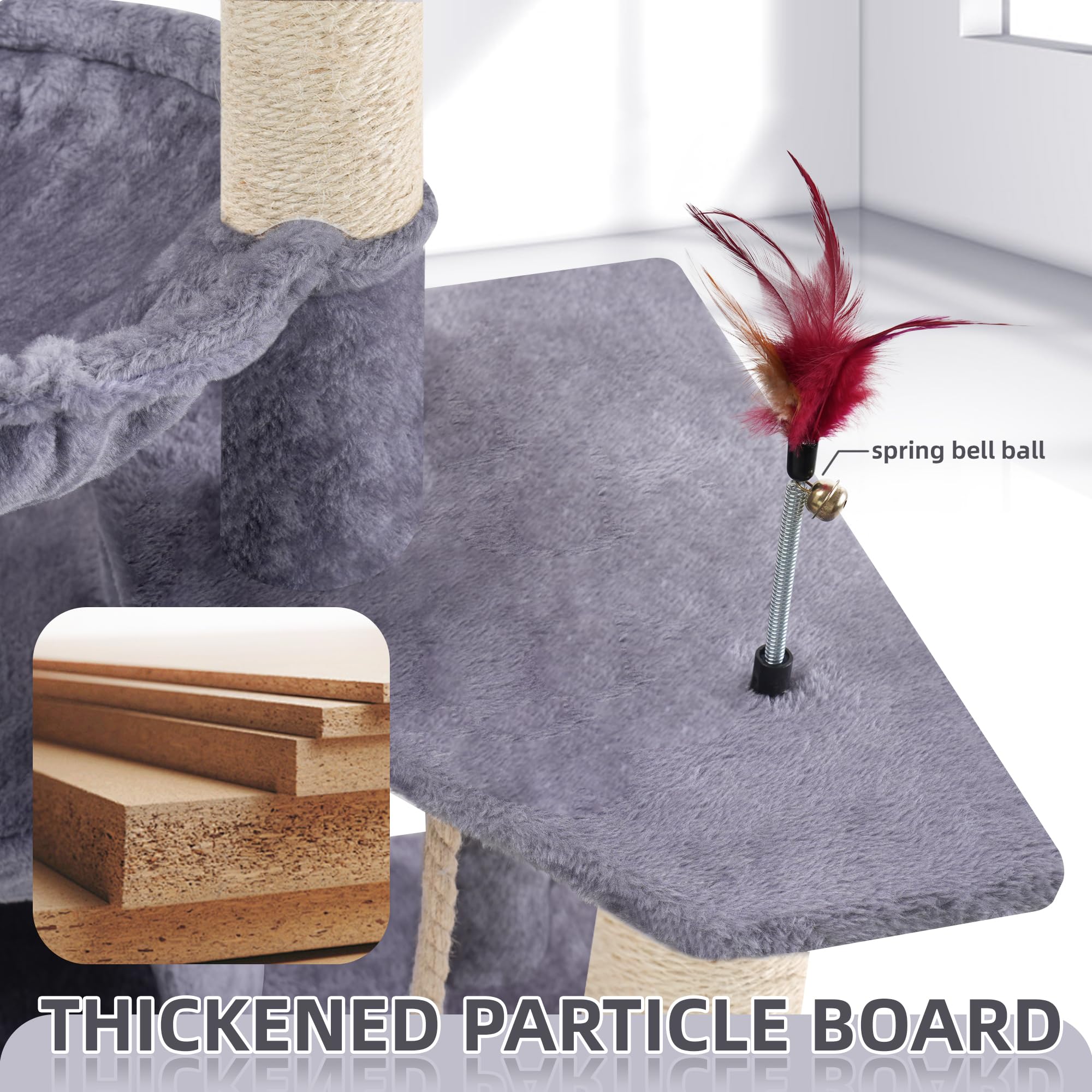 TWDEPART cat tree spring balls ignite playful exercise and engagement.