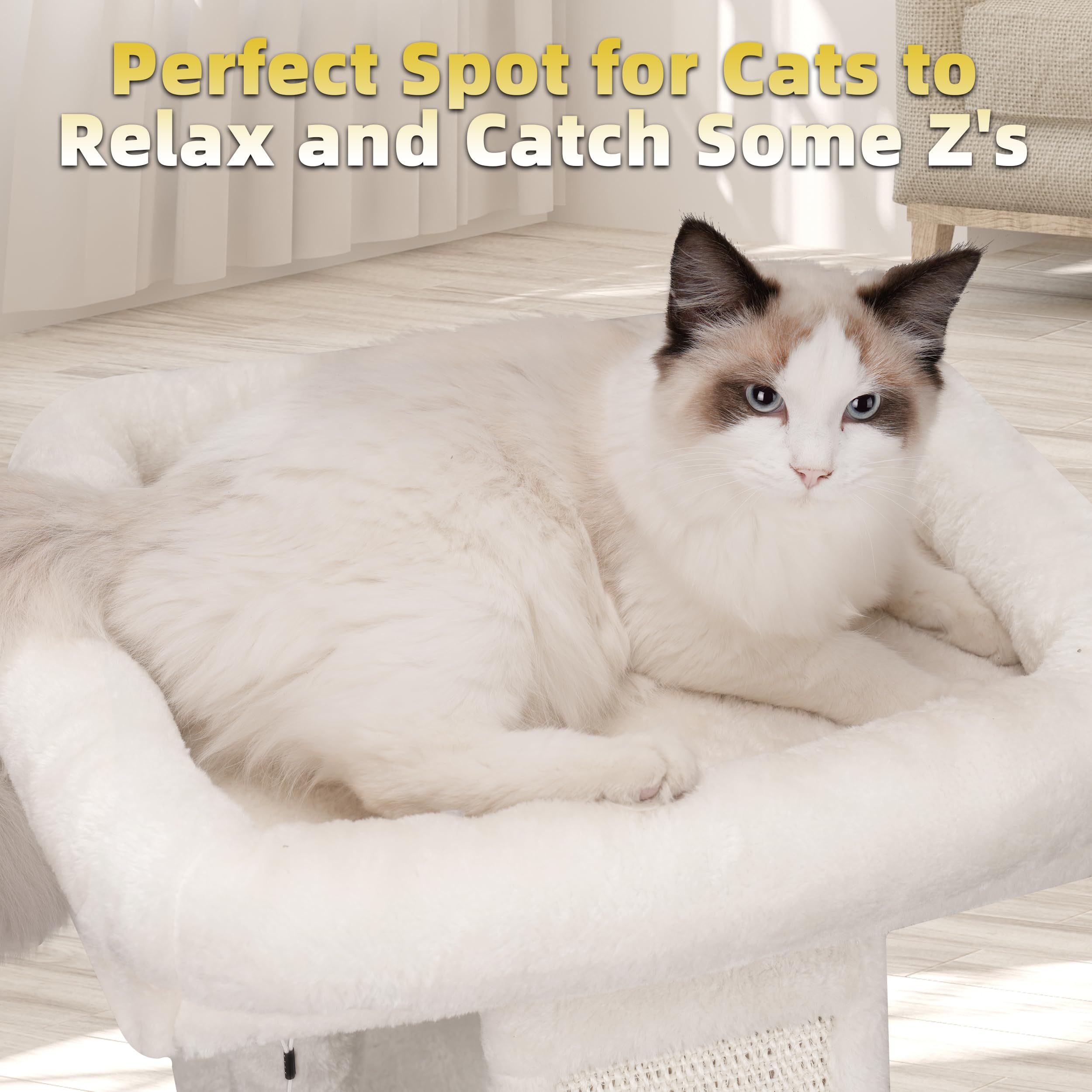 TWDEPART top platform provides a cozy resting area for cats