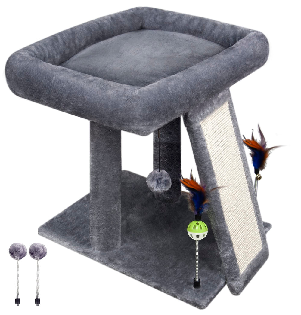 TWDEPART cat tree top platform provides cozy relaxation space.
