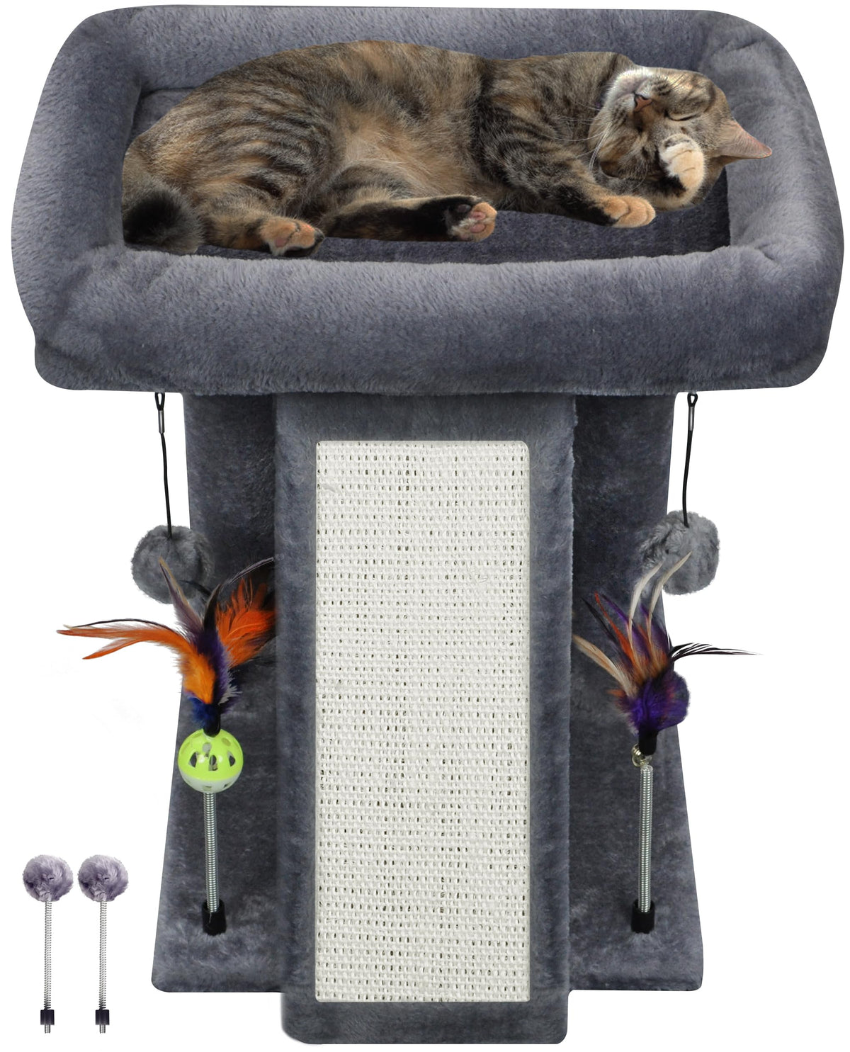 TWDEPART cat tree tower with scratching board for durable claw care and indoor play.