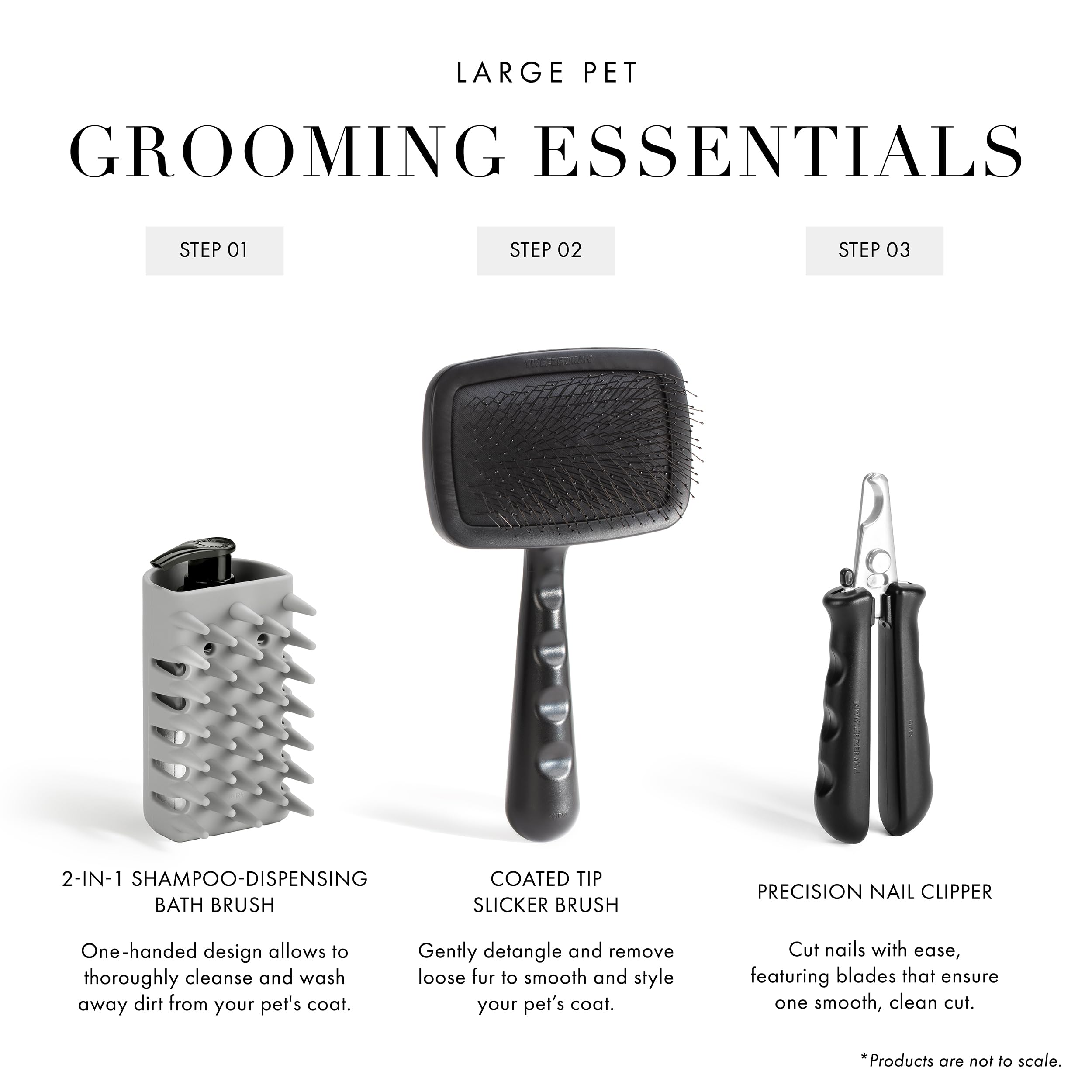 Tweezerman close-up blades highlight sharp, durable edges.