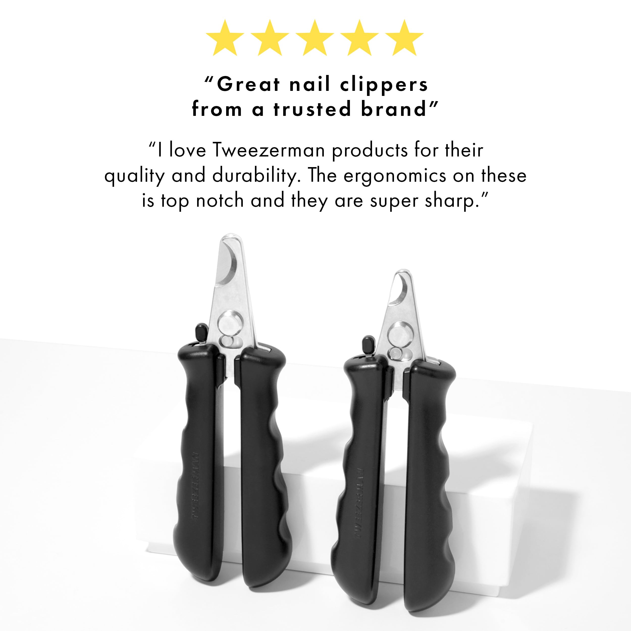 Tweezerman paw-trim use shows safe, controlled trimming in 1-2 mm steps.