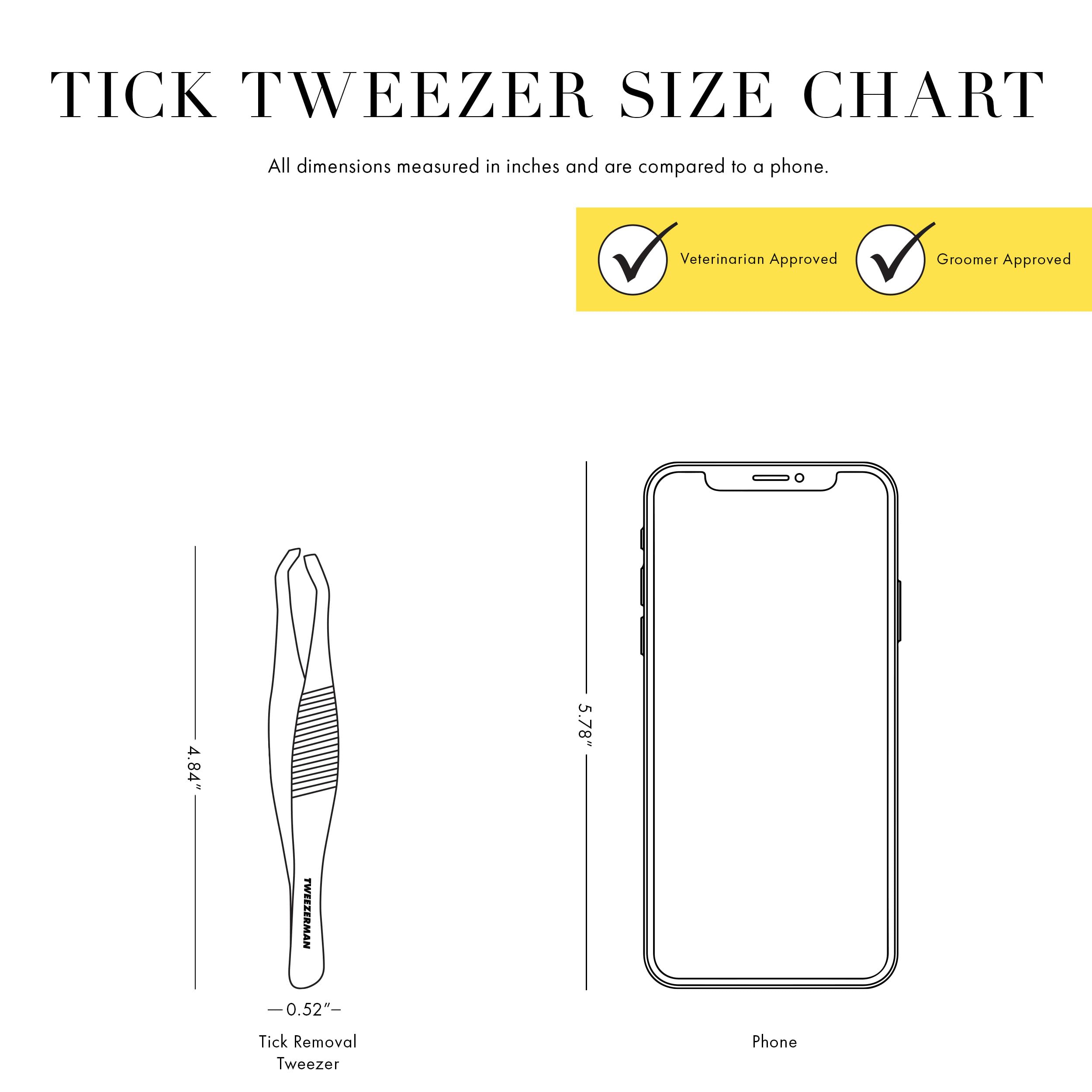 Tweezerman guide to gently expose the tick and lift