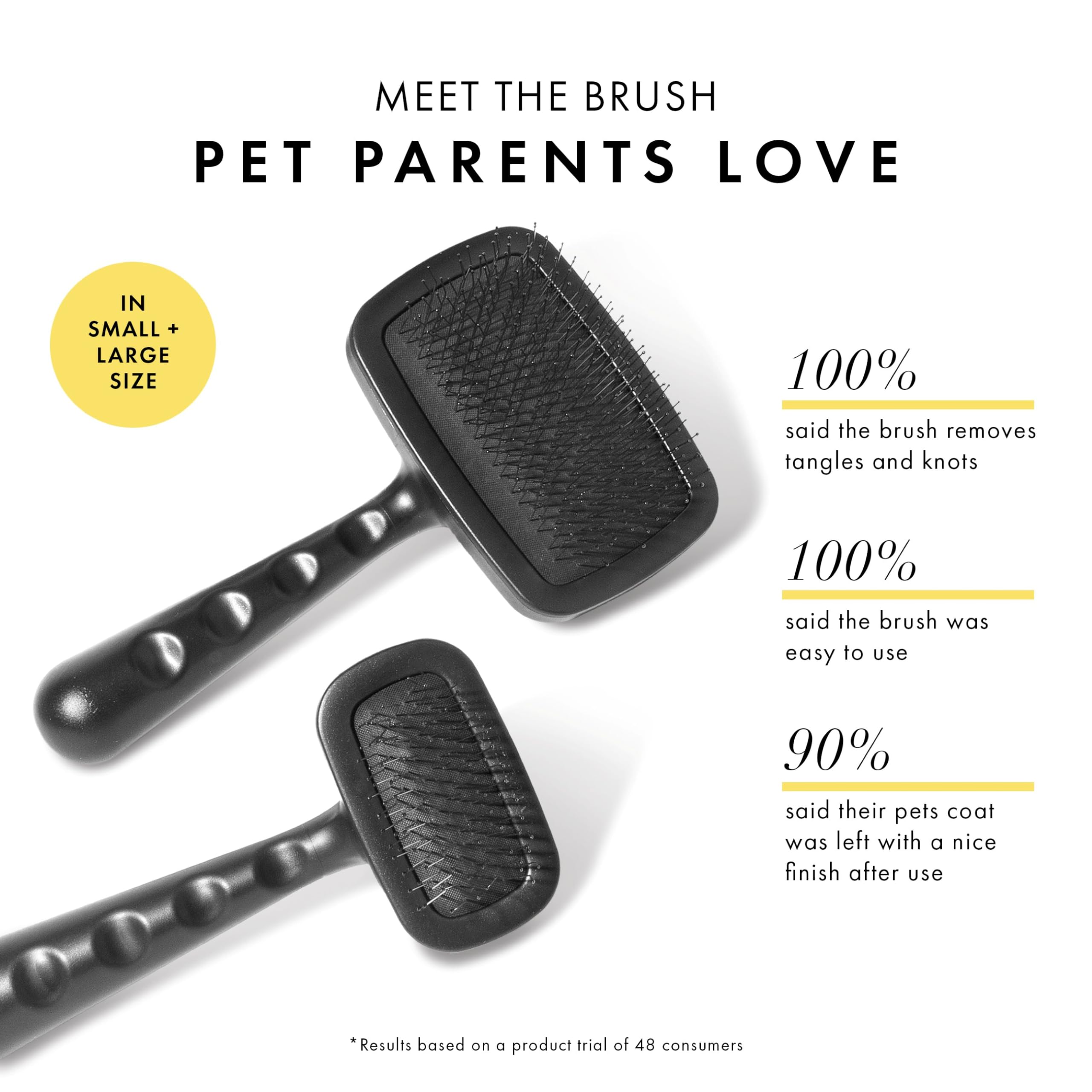 Tweezerman slicker brush detangling knots without harsh pulling