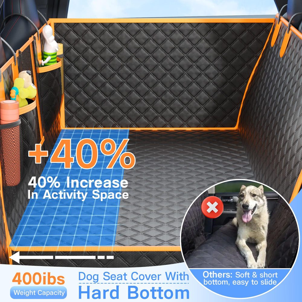 Twesync waterproof TPU layer protects car interior from paw prints and spills.