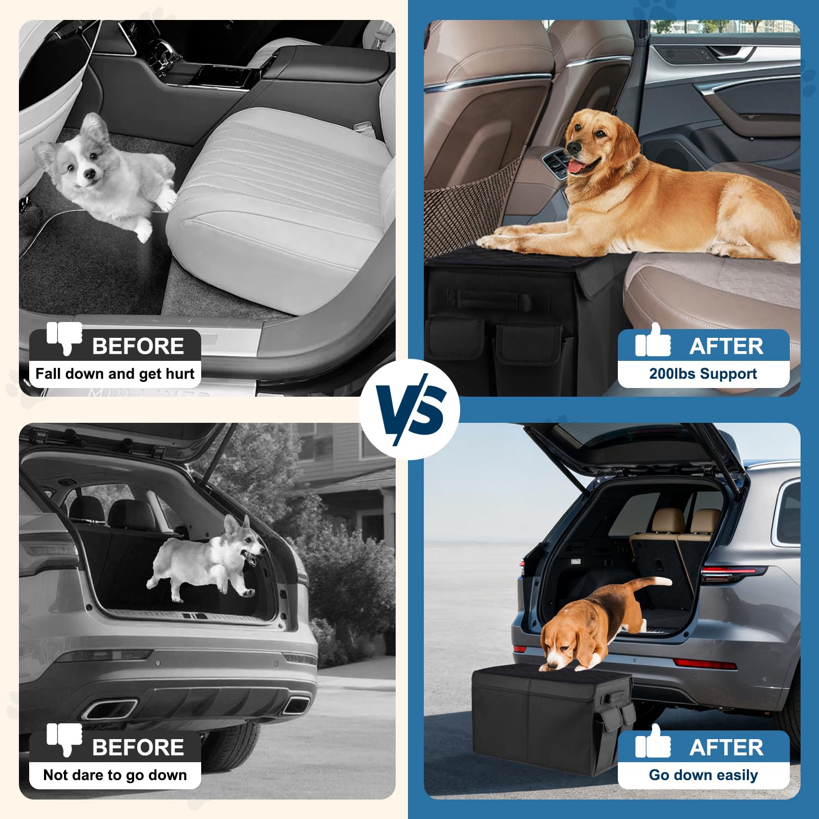 TWINDLE storage box with side pockets keeps leashes and toys organized.