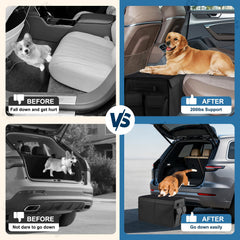 TWINDLE storage box with side pockets keeps leashes and toys organized.