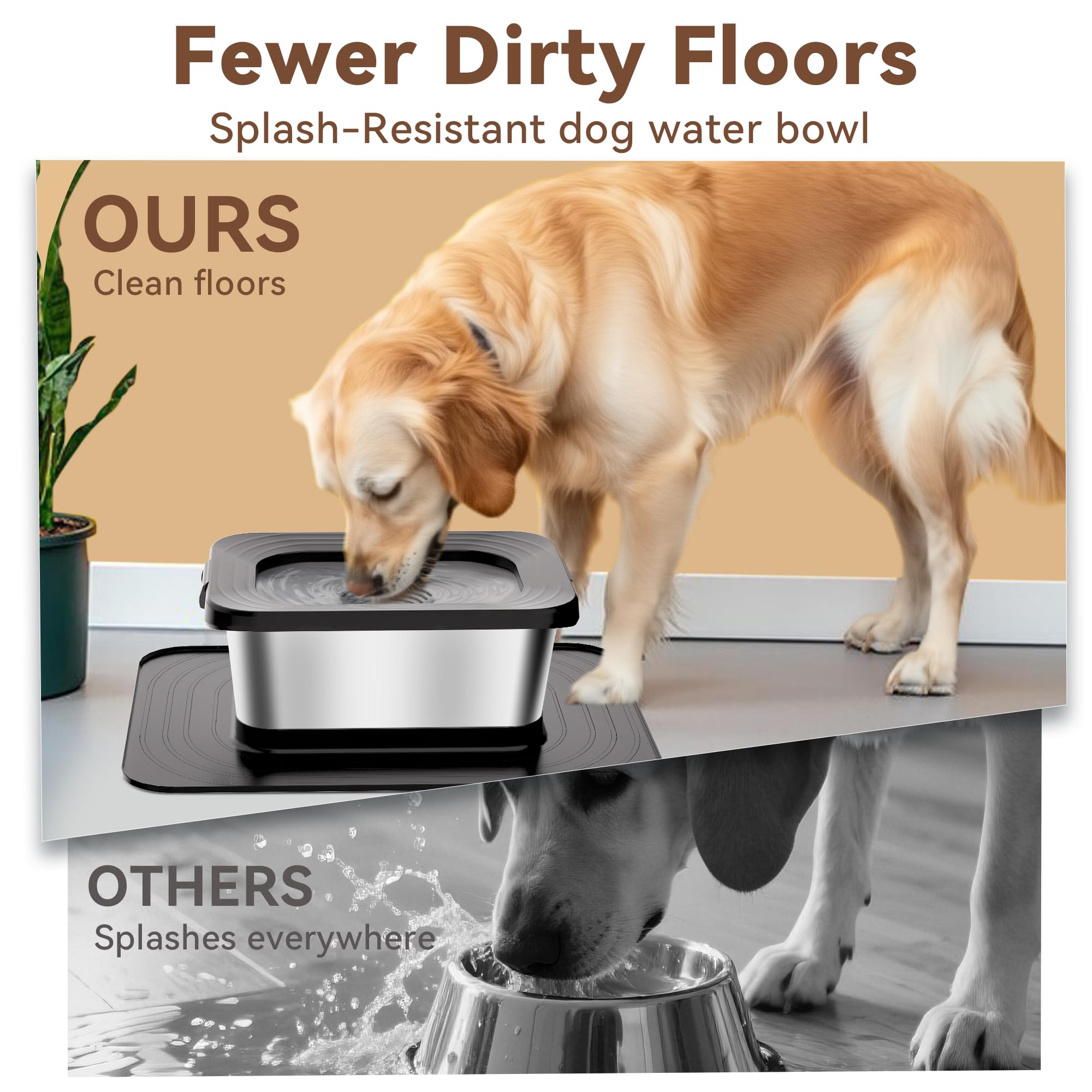 Twinsing 20x15 inch anti-skid silicone mat for stable bowls.