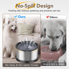 Twinsing no-spill bowl anti-slip-mat keeps bowl steady on floors.