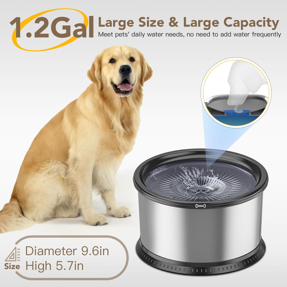 Twinsing 4.5L no-spill bowl floating-disk for safer, slower drinking.
