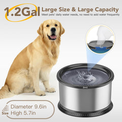 Twinsing 4.5L no-spill bowl floating-disk for safer, slower drinking.