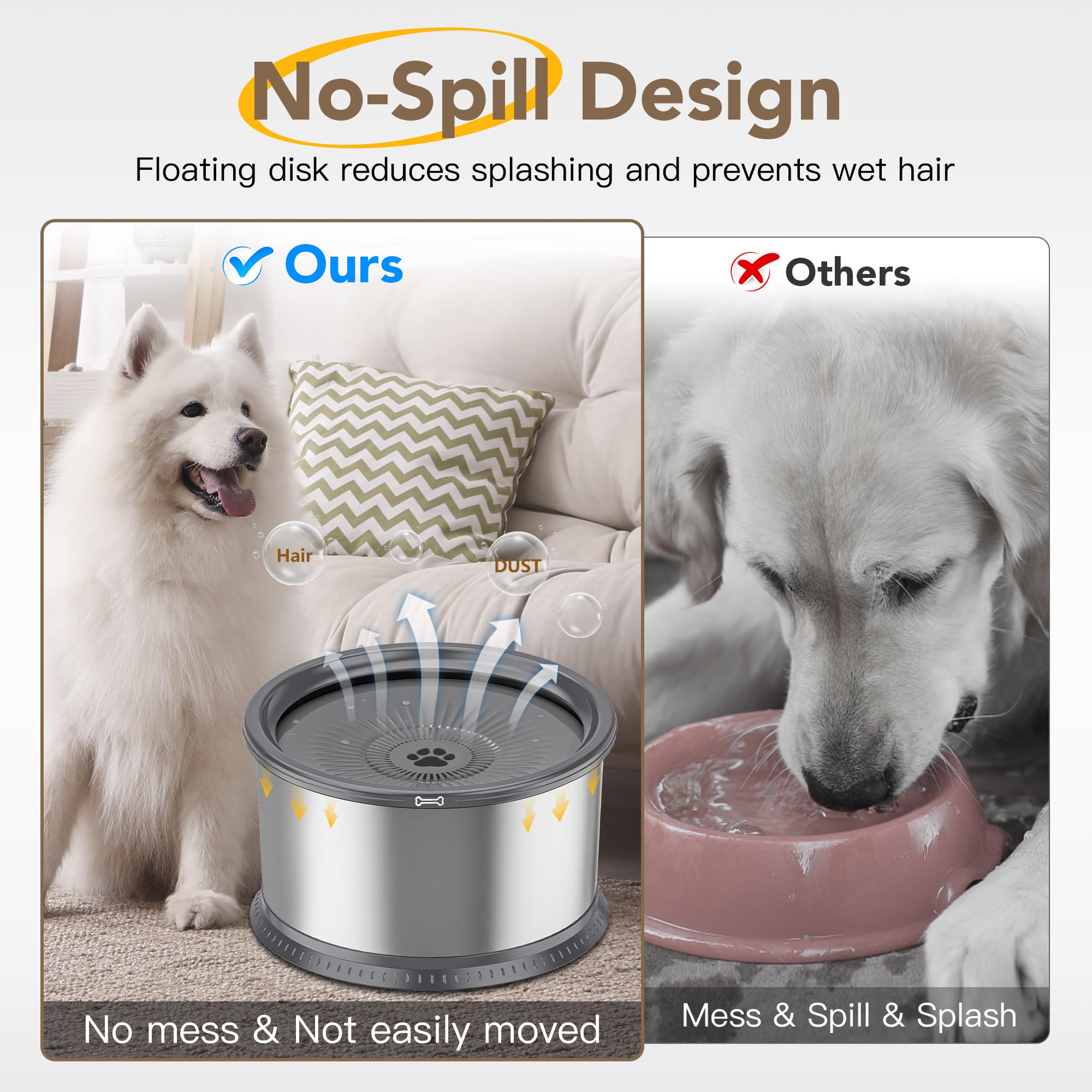 Twinsing anti-slip mat keeps the bowl steady during use