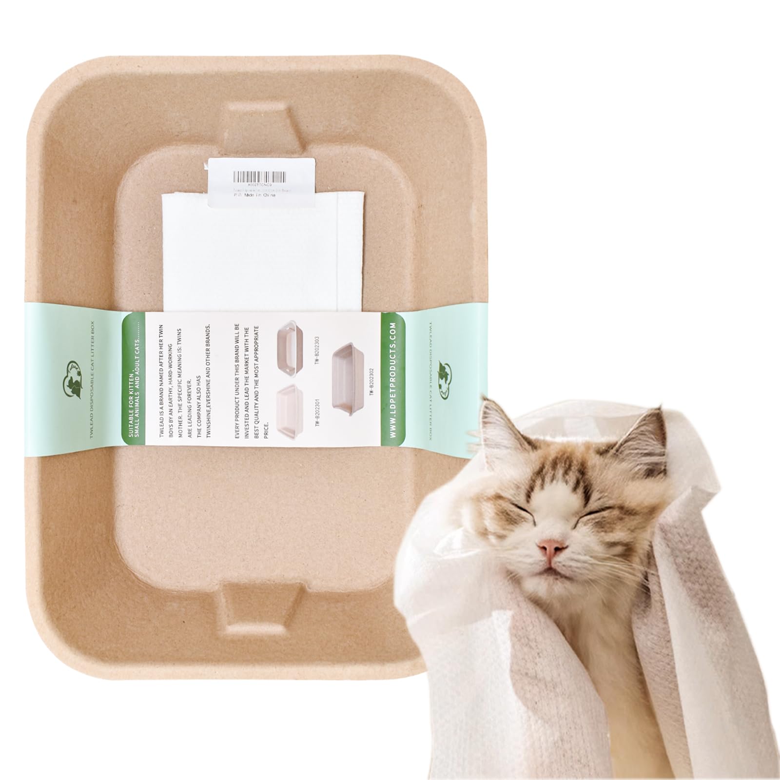 Twlead nestbox disposable tray suitable for cats and small pets.