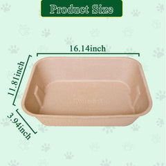 Odor-reducing Twlead litter tray for fresher spaces between changes.