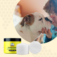 Two Pets and a Half wrinkle wipes for pug face, convenient daily hygiene.