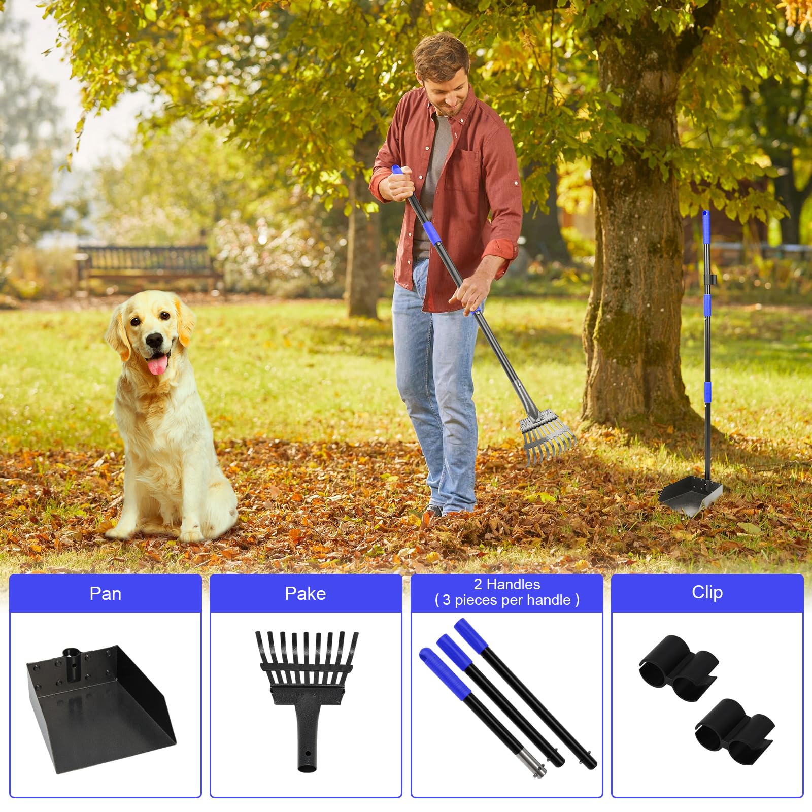 Secure storage clip prevents loosening during scooping tasks