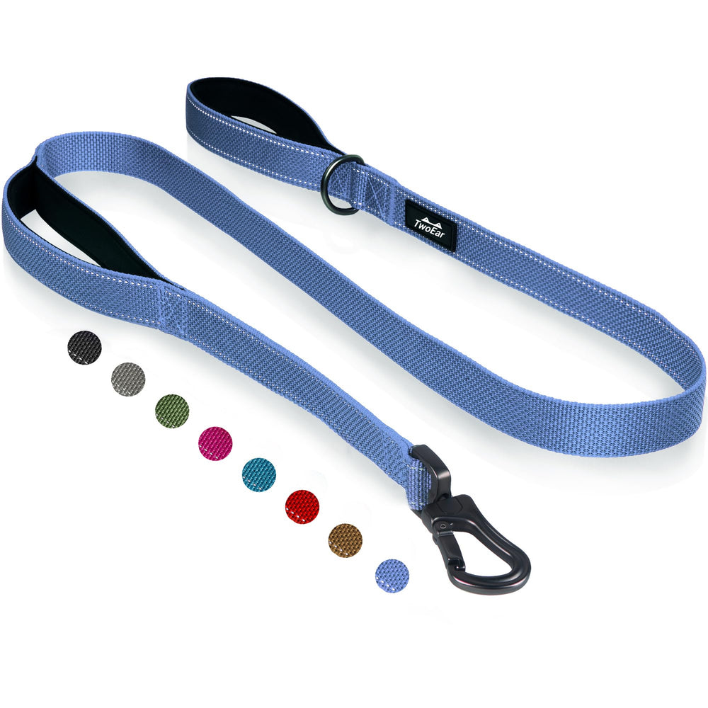 TwoEar 6ft leash with dual padded handles for comfortable daily walks