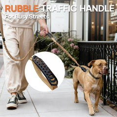 Dual-handled design gives relaxed walks and quick traffic control