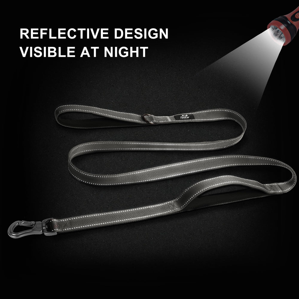 TwoEar heavy-duty nylon leash for strong pullers and durable use