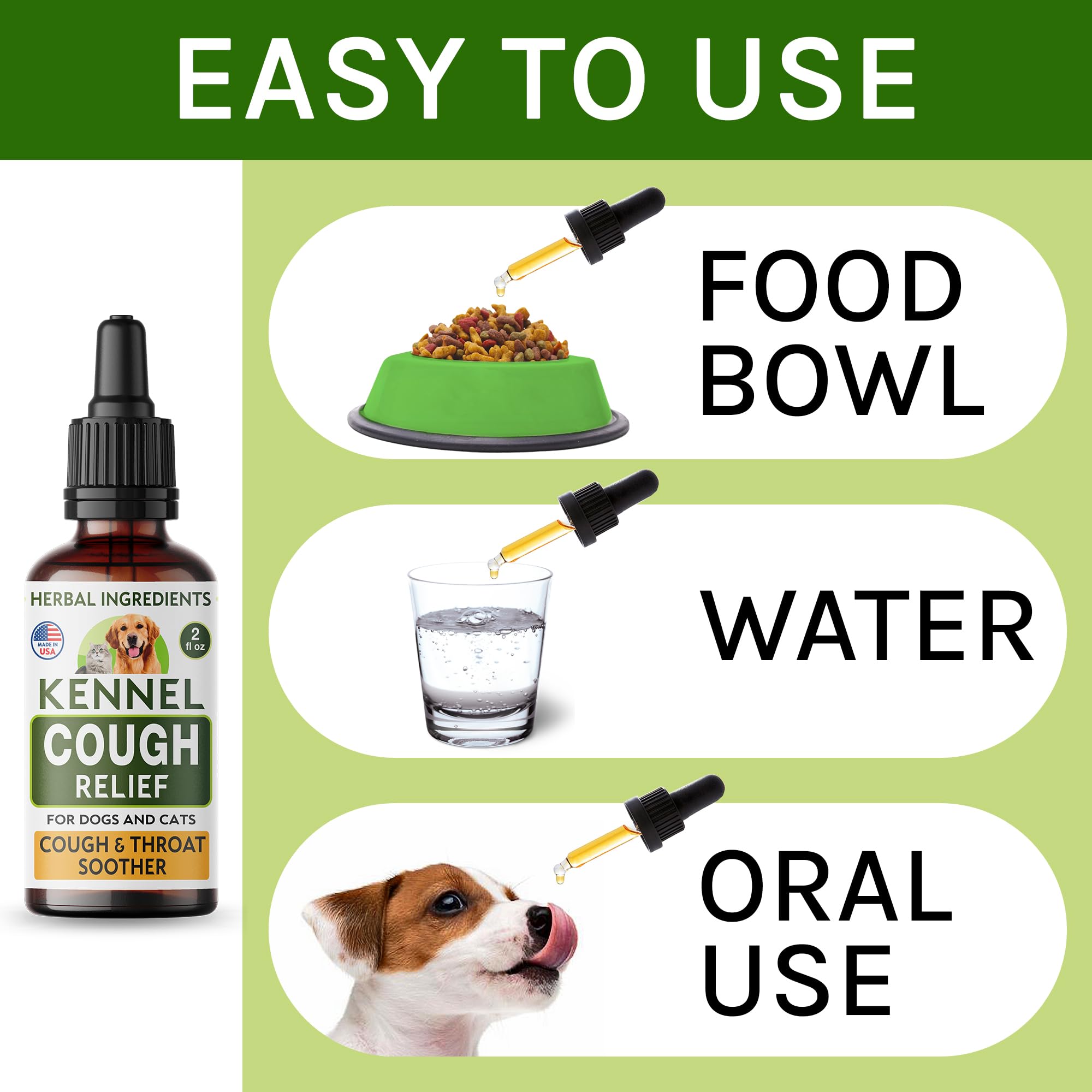 TwoFurFinds Natural ingredients list offering gentle herbal support for pets.