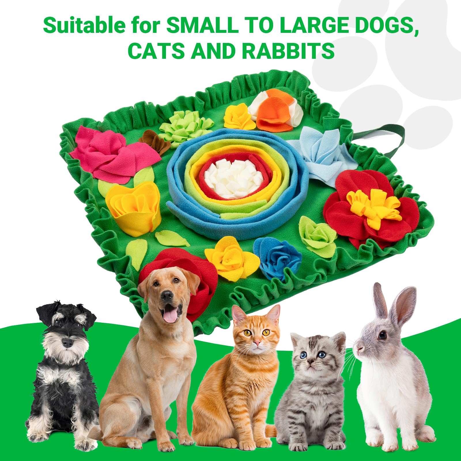 TWOPER snuffle mat for dogs interactive toy promotes slow feeding and enrichment.