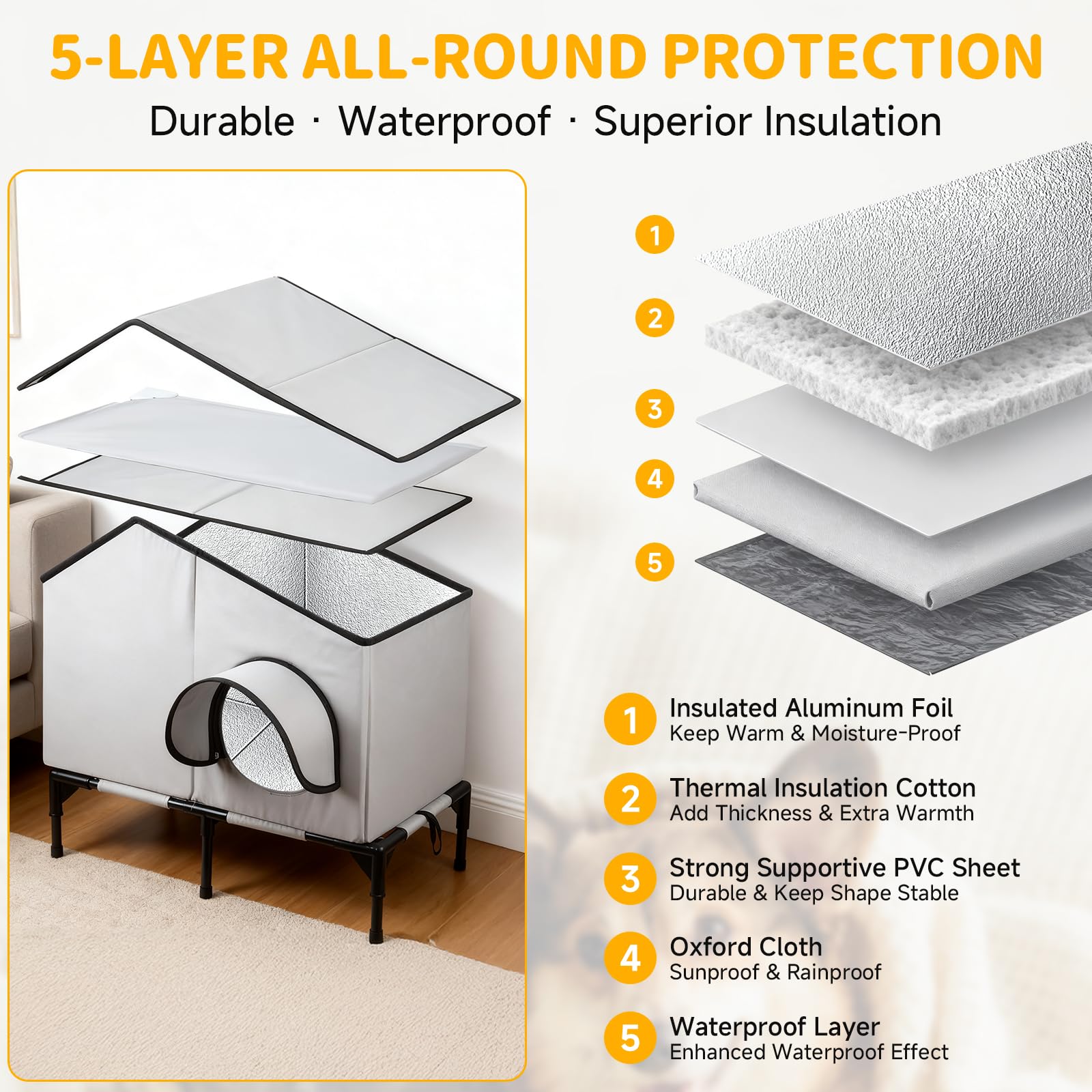 Txunocy durable outdoor shelter withstands harsh weather and wear.