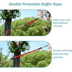 Tyalez spiral trolley shows smooth glide for tangle-free, safe outdoor play.