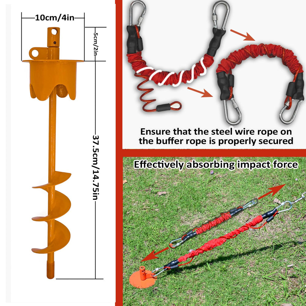 Tyalez buffer rope system close-up showing safety cushion during pulls.