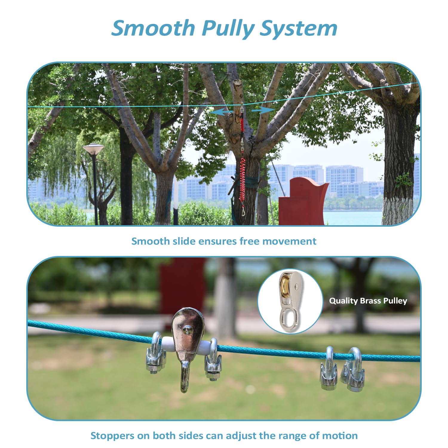 Tyalez easy-installation with anchors and connectors suits yards, fences, or trees.