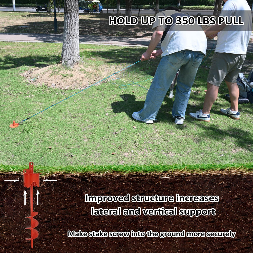 Tyalez dog stake with drill adapter for fast, tool-free installation.