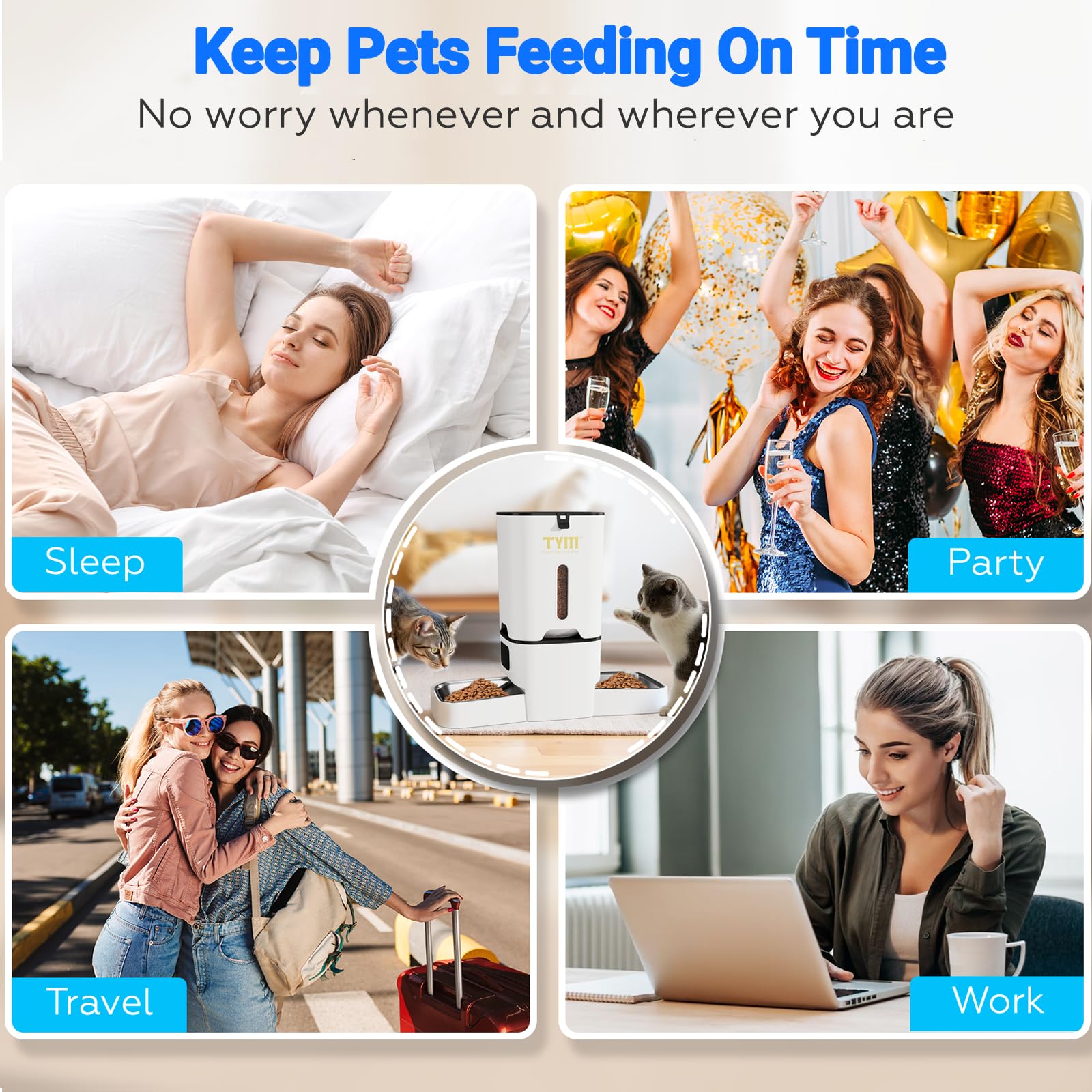 TYM stainless steel bowls for easy cleaning and hygienic feeding