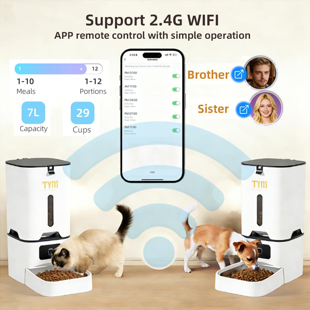 TYM app control interface enabling precise meal timing