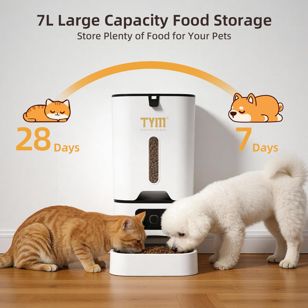 TYM feeder displaying WiFi remote control feature for convenient feeding