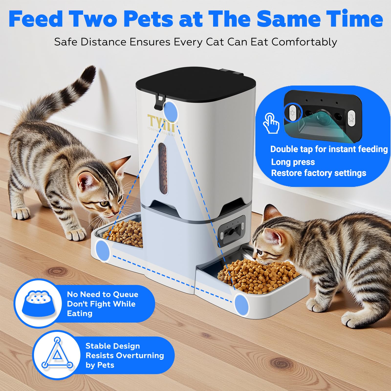 TYM feeder with dual-band WiFi lets you control feeding remotely via app