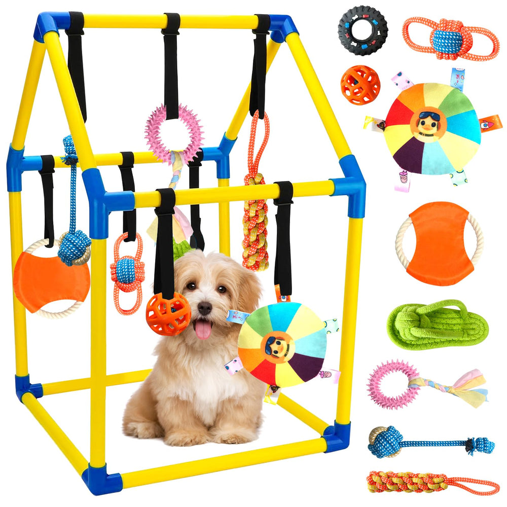 Tynexal Puppy Play Gym with random color toy stimulates curiosity and play