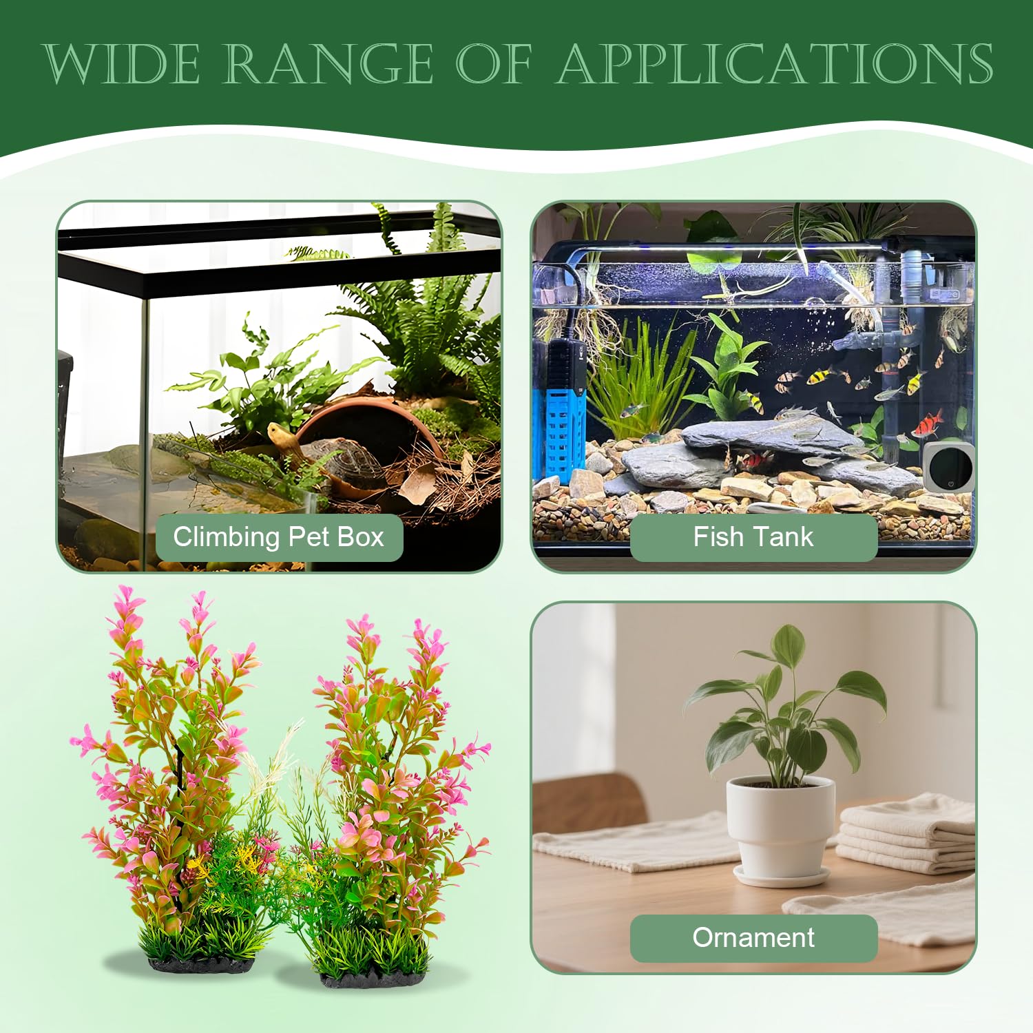 TYZEMKO safe soft-plastic material protects fish during decor setup