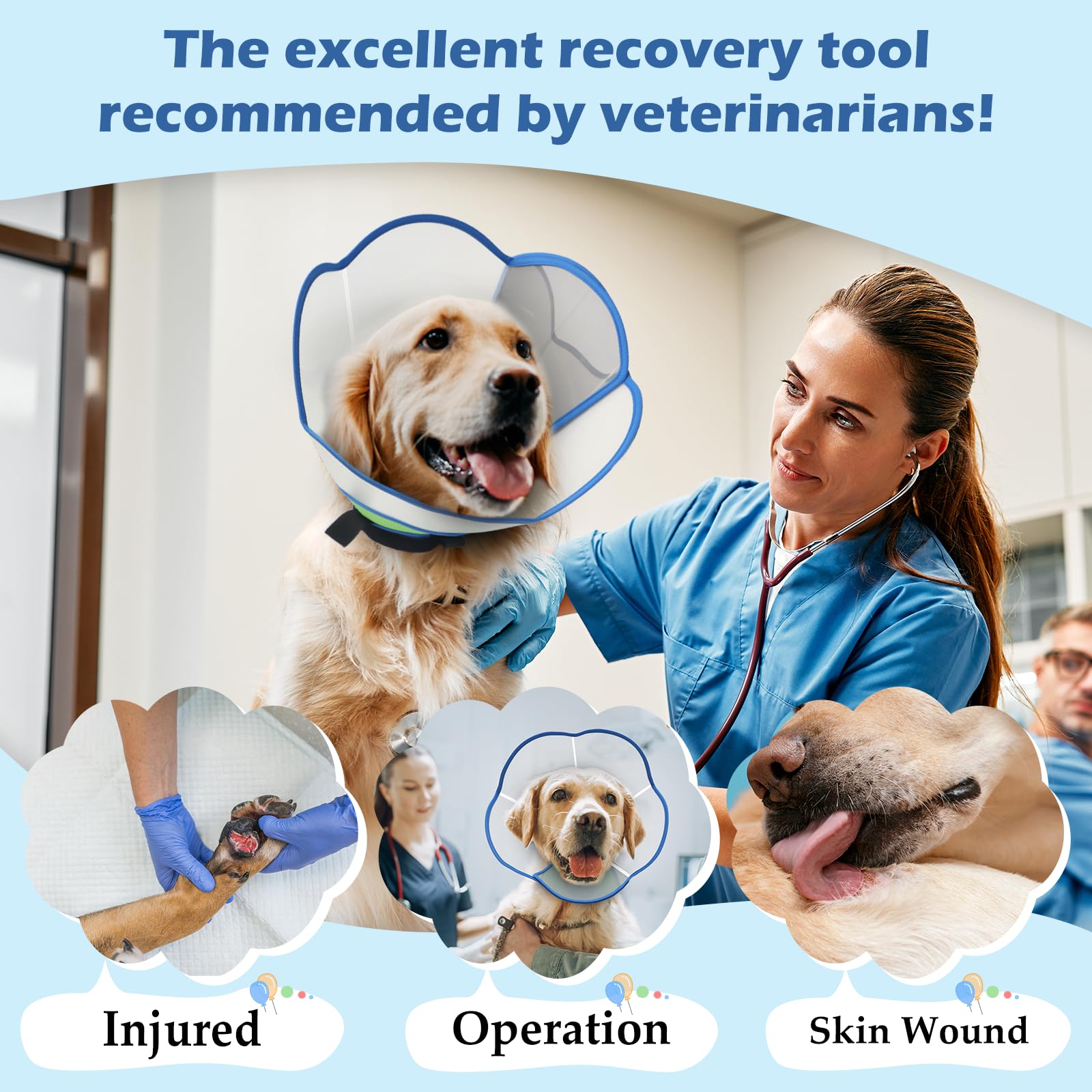 TZBEINN recovery cone packaging shows simple setup steps.