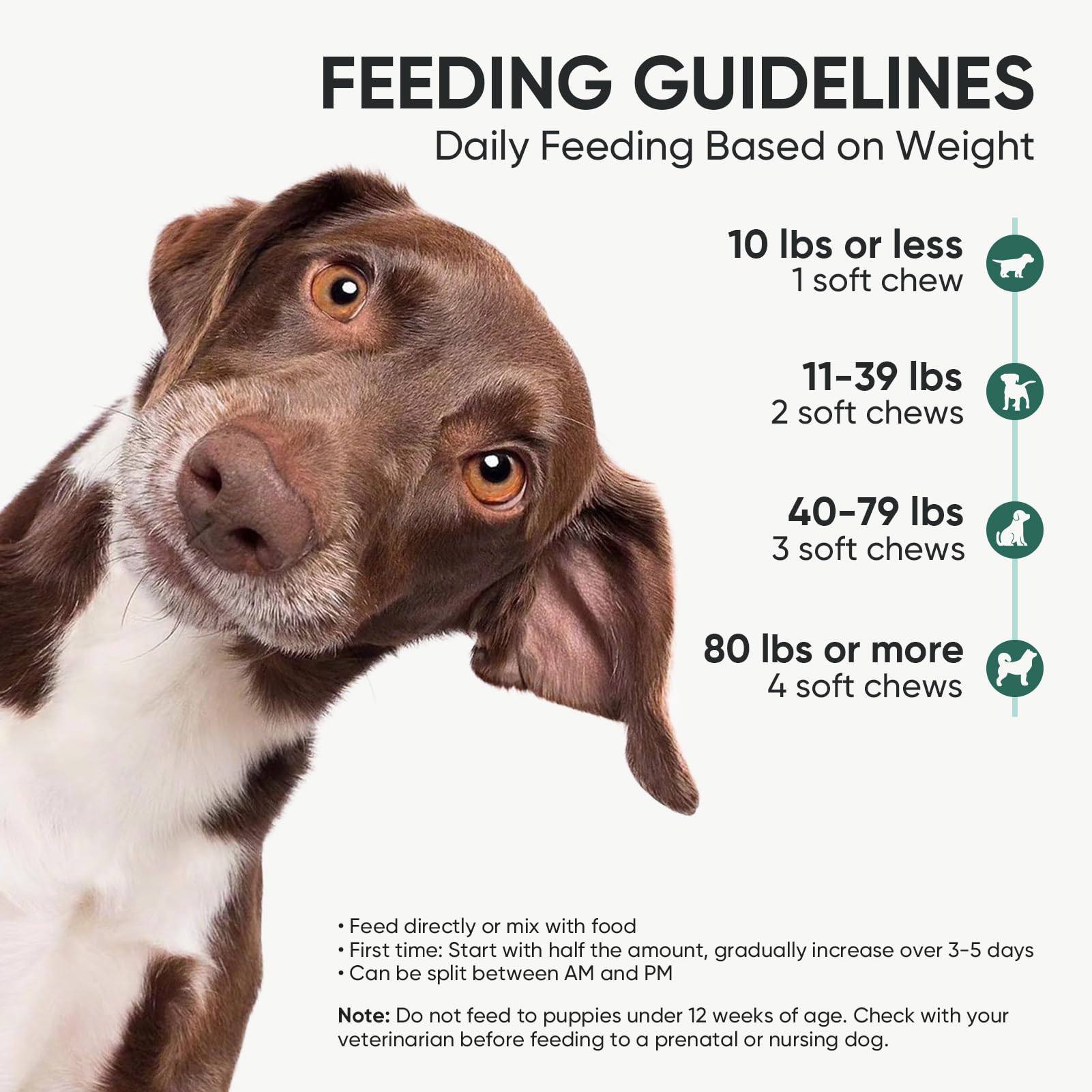 TzzyiC dog probiotics bowl serving suggests easy daily routine